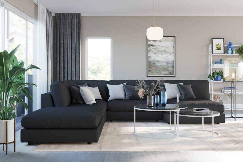 Arken 1-sits Mittmodul i Tyg 70 cm bred - Svart - Möbler - Vardagsrum - Soffor - Modulsoffor - Mittmodul