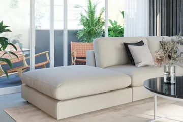 Arken 1-sits Mittmodul i Tyg 90 cm bred - Beige - Möbler - Vardagsrum - Soffor - Modulsoffor - Mittmodul