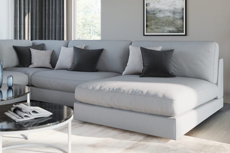 Arken 1-sits Mittmodul i Tyg 90 cm bred - Grå - Möbler - Vardagsrum - Soffor - Modulsoffor - Mittmodul