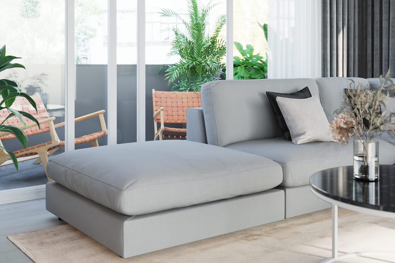 Arken 1-sits Mittmodul i Tyg 90 cm bred - Grå - Möbler - Vardagsrum - Soffor - Modulsoffor - Mittmodul