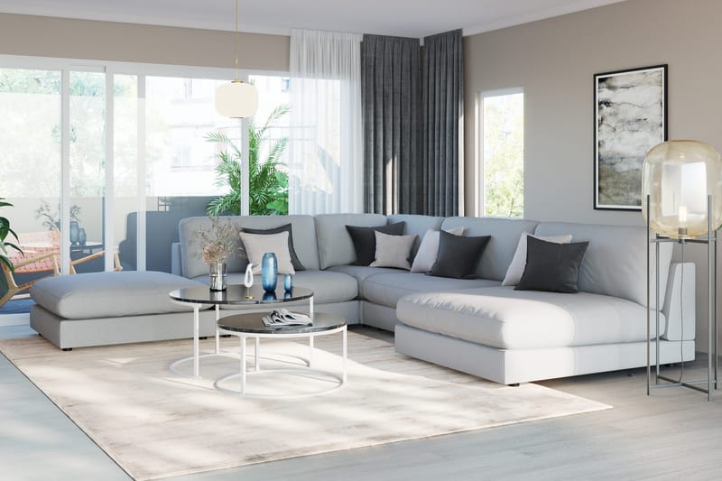 Arken 1-sits Mittmodul i Tyg 90 cm bred - Grå - Möbler - Vardagsrum - Soffor - Modulsoffor - Mittmodul