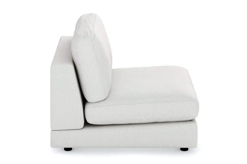 Arken 1-sits Mittmodul i Tyg 90 cm bred - Ljusgrå - Möbler - Vardagsrum - Soffor - Modulsoffor - Mittmodul