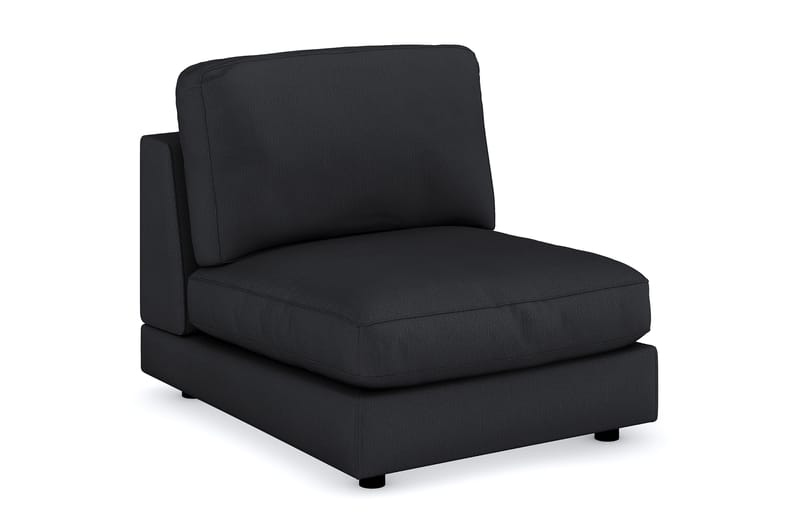 Arken 1-sits Mittmodul i Tyg 90 cm bred - Svart - Möbler - Vardagsrum - Soffor - Modulsoffor - Mittmodul