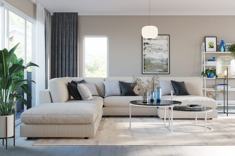 Arken 2-sits Mittmodul i Manchester 120 cm bred - Beige - Möbler - Vardagsrum - Soffor - Modulsoffor - Mittmodul