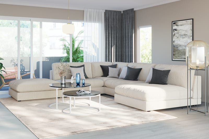 Arken 2-sits Mittmodul i Manchester 120 cm bred - Beige - Möbler - Vardagsrum - Soffor - Modulsoffor - Mittmodul