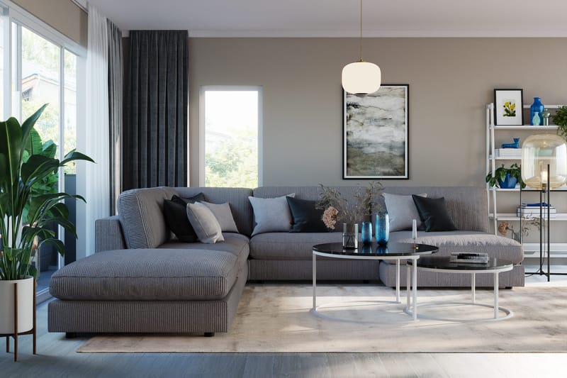 Arken 2-sits Mittmodul i Manchester 120 cm bred - Mörkgrå - Möbler - Vardagsrum - Soffor - Modulsoffor - Mittmodul