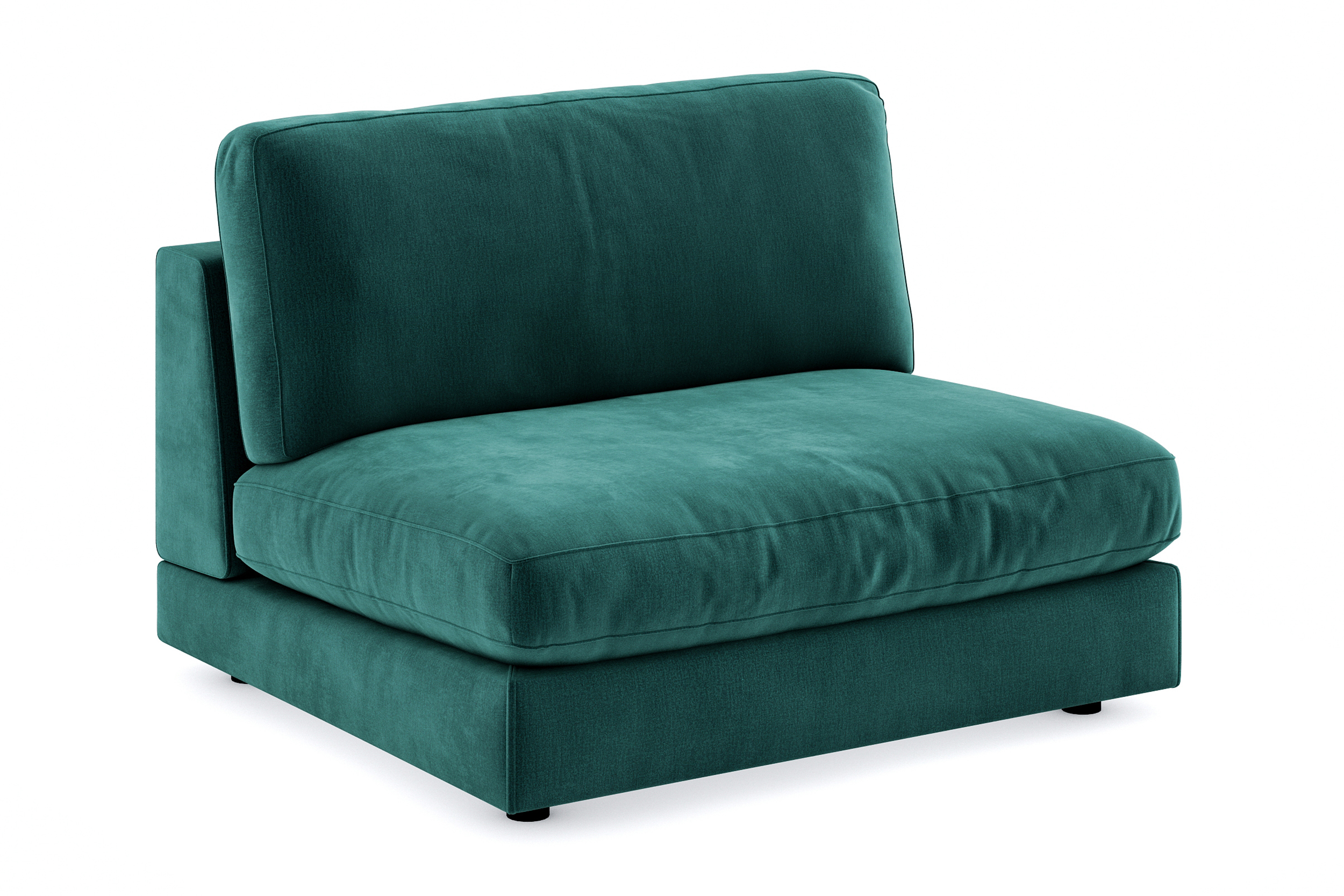 arken 2-sits mittmodul i sammet 120 cm bred - grön