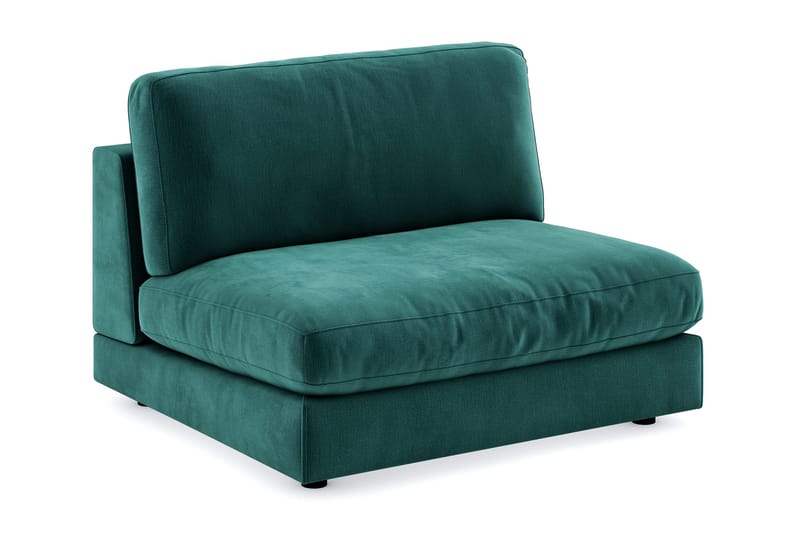 Arken 2-sits Mittmodul i Sammet 120 cm bred, Grön