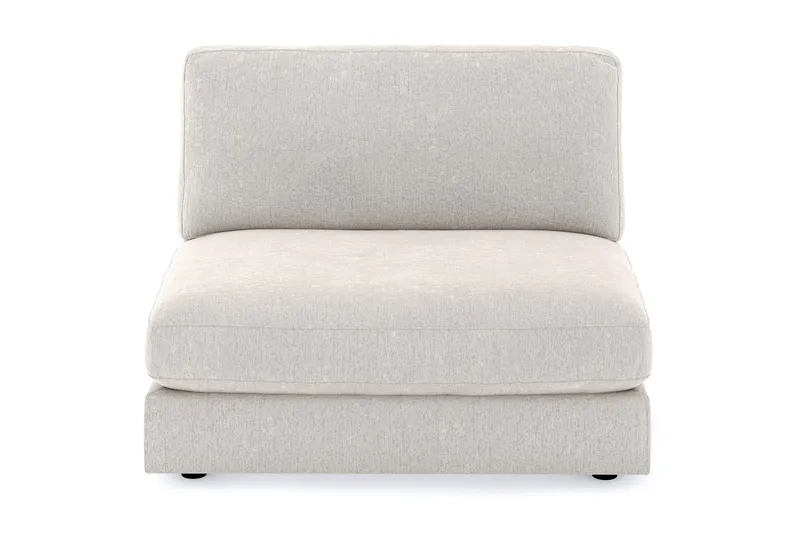 Arken 2-sits Mittmodul i Sammet 120 cm bred - Krämvit - Möbler - Vardagsrum - Soffor - Modulsoffor - Mittmodul