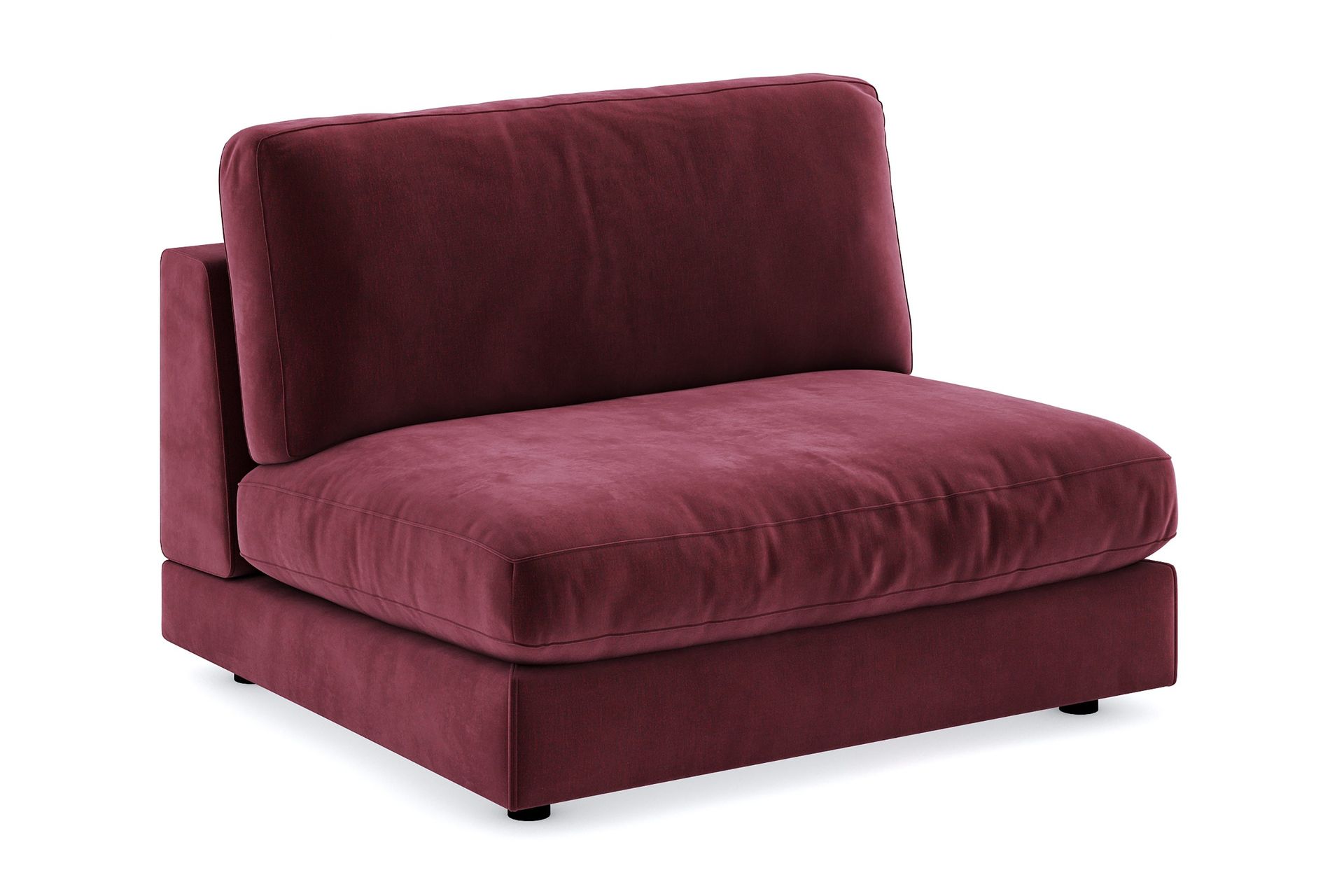 Arken 2-sits Mittmodul i Sammet 120 cm bred - Lila