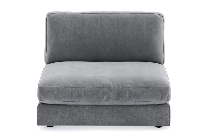 Arken 2-sits Mittmodul i Sammet 120 cm bred - Ljusgrå - Möbler - Vardagsrum - Soffor - Modulsoffor - Mittmodul