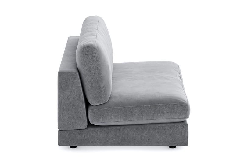 Arken 2-sits Mittmodul i Sammet 120 cm bred - Ljusgrå - Möbler - Vardagsrum - Soffor - Modulsoffor - Mittmodul