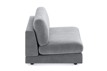 Arken 2-sits Mittmodul i Sammet 120 cm bred - Ljusgrå - Möbler - Vardagsrum - Soffor - Modulsoffor - Mittmodul