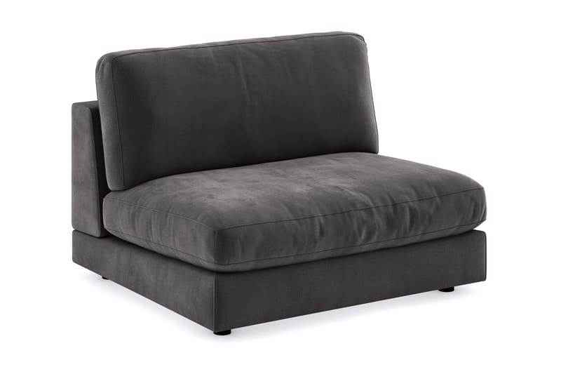 Arken 2-sits Mittmodul i Sammet 120 cm bred - Mörkgrå - Möbler - Vardagsrum - Soffor - Modulsoffor - Mittmodul