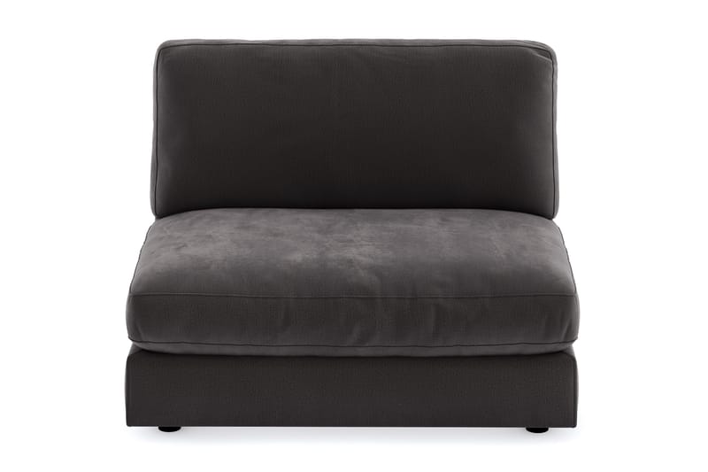 Arken 2-sits Mittmodul i Sammet 120 cm bred - Mörkgrå - Möbler - Vardagsrum - Soffor - Modulsoffor - Mittmodul
