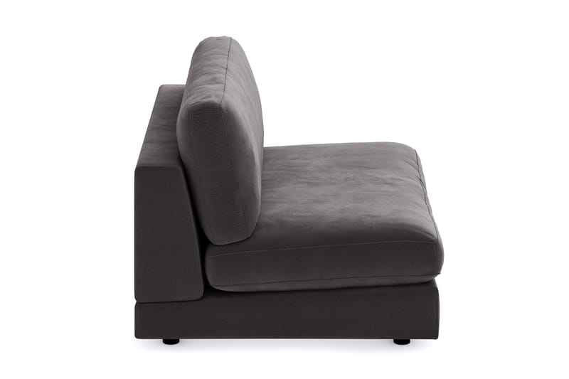 Arken 2-sits Mittmodul i Sammet 120 cm bred - Mörkgrå - Möbler - Vardagsrum - Soffor - Modulsoffor - Mittmodul