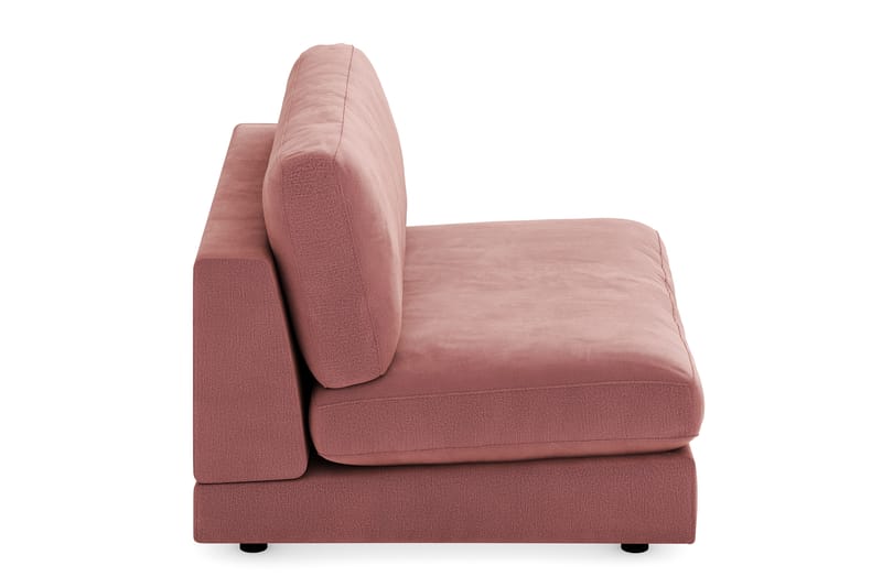 Arken 2-sits Mittmodul i Sammet 120 cm bred - Rosa - Möbler - Vardagsrum - Soffor - Modulsoffor - Mittmodul