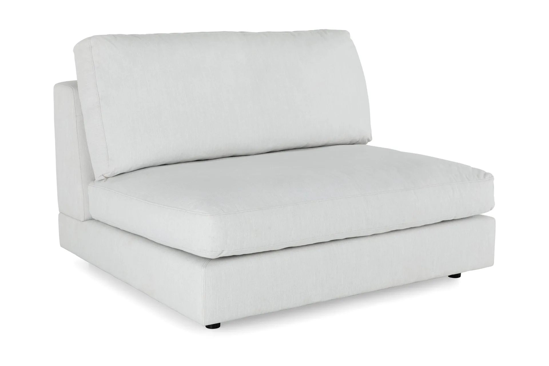 arken 2-sits mittmodul i tyg 120 cm bred - ljusgrå