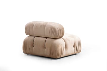 Belgin Mittmodul / Fåtölj 95 cm med fast ryggstöd och repdetaljer - Beige - Möbler - Vardagsrum - Soffor - Modulsoffor - Mittmodul