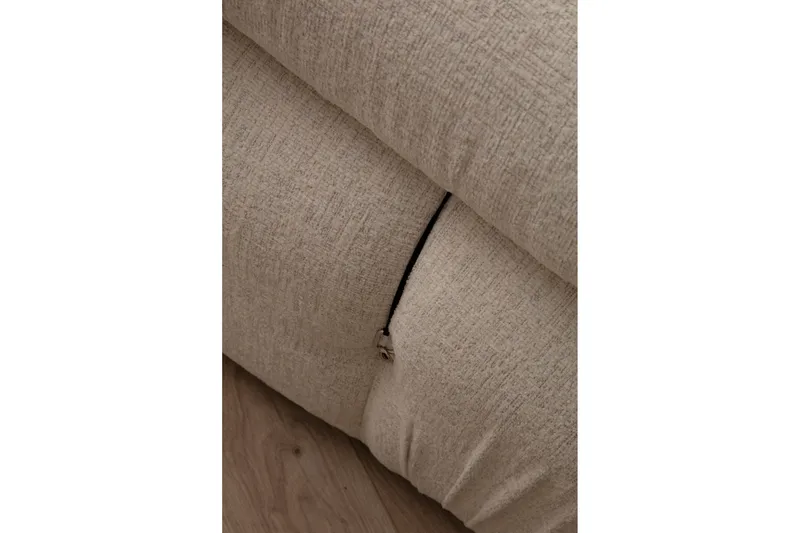 Belgin Mittmodul / Fåtölj 95 cm med fast ryggstöd och repdetaljer - Cream - Möbler - Vardagsrum - Soffor - Modulsoffor - Mittmodul