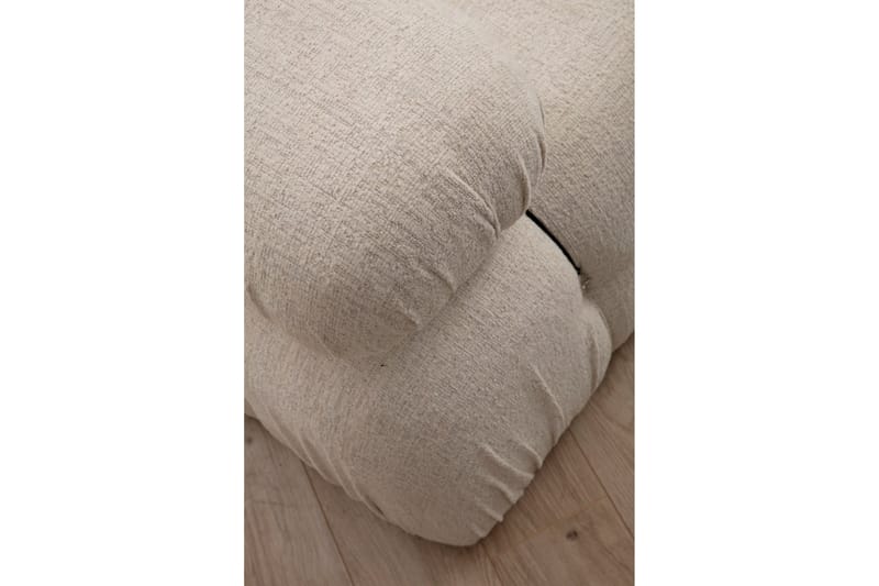 Belgin Mittmodul / Fåtölj 95 cm med fast ryggstöd och repdetaljer - Cream - Möbler - Vardagsrum - Soffor - Modulsoffor - Mittmodul