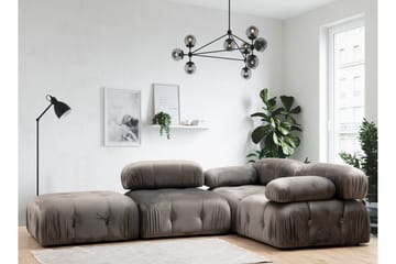 Belgin Mittmodul / Fåtölj 95 cm med fast ryggstöd och repdetaljer - Grå - Möbler - Vardagsrum - Soffor - Modulsoffor - Mittmodul