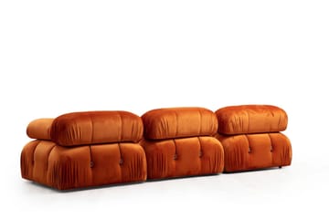 Belgin Mittmodul / Fåtölj 95 cm med fast ryggstöd och repdetaljer - Orange - Möbler - Vardagsrum - Soffor - Modulsoffor - Mittmodul