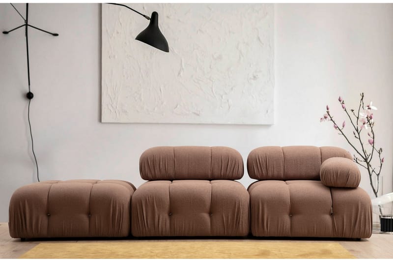 Belgin Mittmodul / Fåtölj 95 cm med fast ryggstöd och repdetaljer - Möbler - Vardagsrum - Soffor - Modulsoffor - Mittmodul