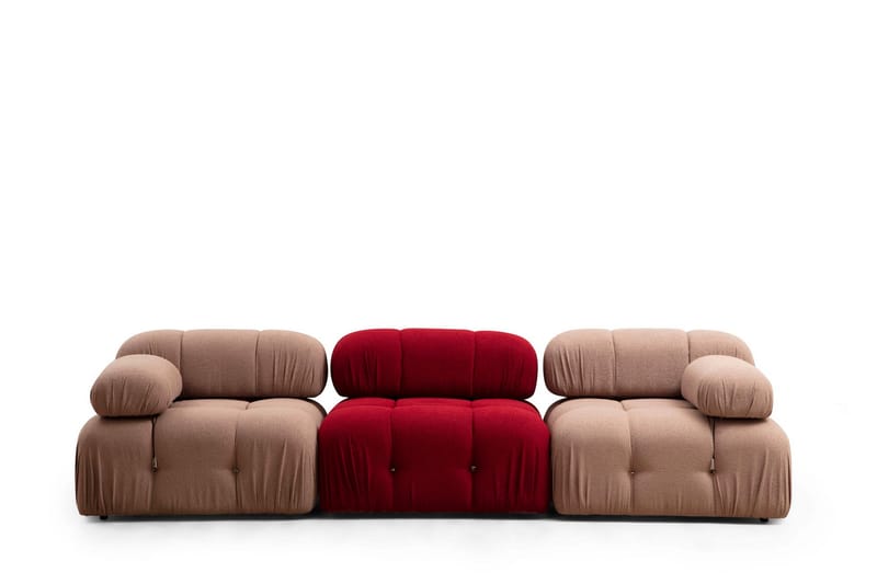 Belgin Mittmodul / Fåtölj 95 cm med fast ryggstöd och repdetaljer - Möbler - Vardagsrum - Soffor - Modulsoffor - Mittmodul