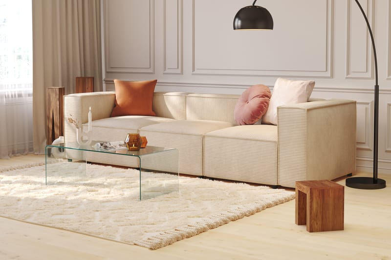 Cubo 1-sits Mittmodul i Manchester 80 cm bred - Beige - Möbler - Vardagsrum - Soffor - Modulsoffor - Mittmodul