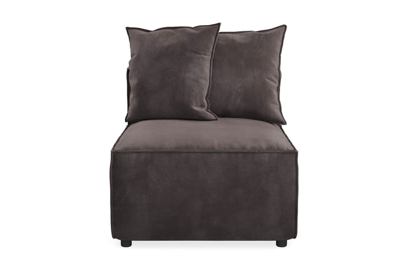 Cubo 1-sits Mittmodul i Sammet 80 cm bred - Mörkgrå - Möbler - Vardagsrum - Soffor - Modulsoffor - Mittmodul
