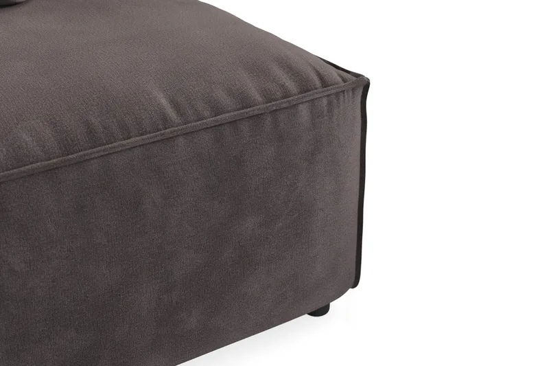 Cubo 1-sits Mittmodul i Sammet 80 cm bred - Mörkgrå - Möbler - Vardagsrum - Soffor - Modulsoffor - Mittmodul