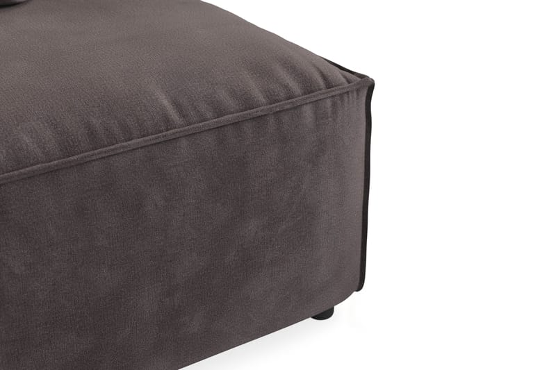 Cubo 1-sits Mittmodul i Sammet 80 cm bred - Mörkgrå - Möbler - Vardagsrum - Soffor - Modulsoffor - Mittmodul