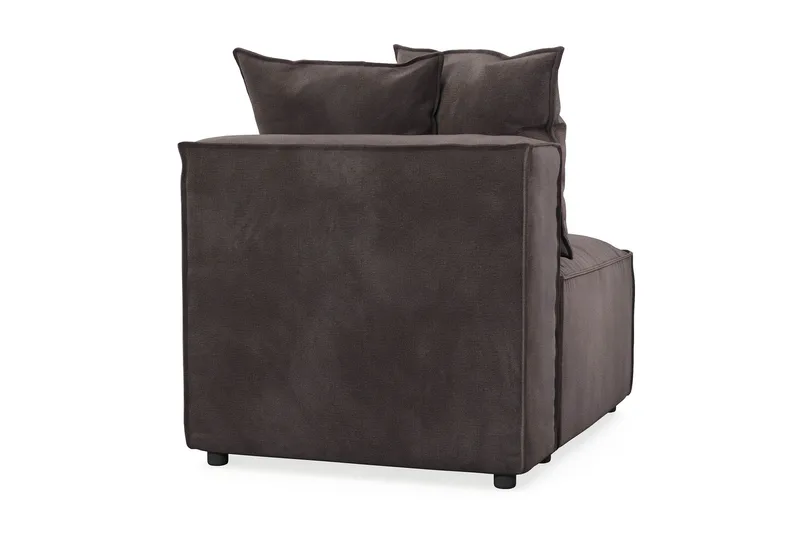 Cubo 1-sits Mittmodul i Sammet 80 cm bred - Mörkgrå - Möbler - Vardagsrum - Soffor - Modulsoffor - Mittmodul