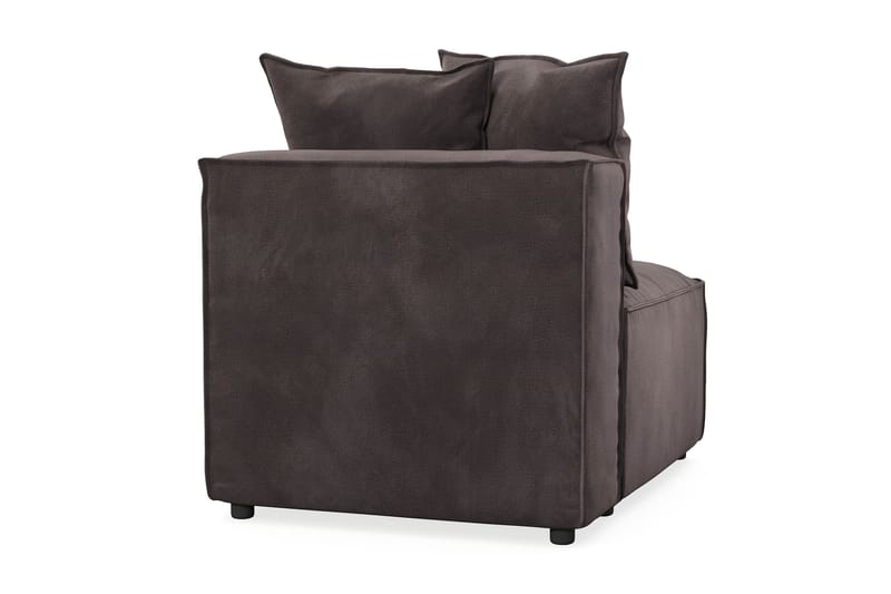 Cubo 1-sits Mittmodul i Sammet 80 cm bred - Mörkgrå - Möbler - Vardagsrum - Soffor - Modulsoffor - Mittmodul