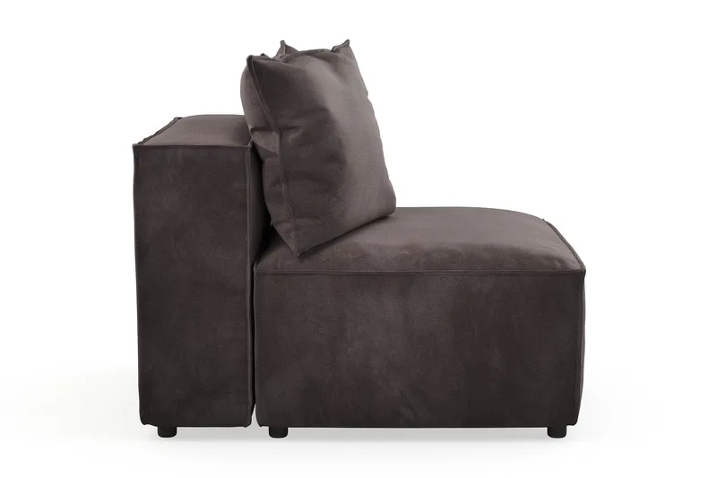 Cubo 1-sits Mittmodul i Sammet 80 cm bred - Mörkgrå - Möbler - Vardagsrum - Soffor - Modulsoffor - Mittmodul