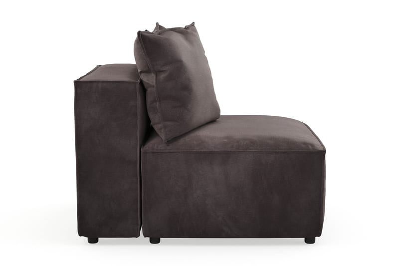 Cubo 1-sits Mittmodul i Sammet 80 cm bred - Mörkgrå - Möbler - Vardagsrum - Soffor - Modulsoffor - Mittmodul