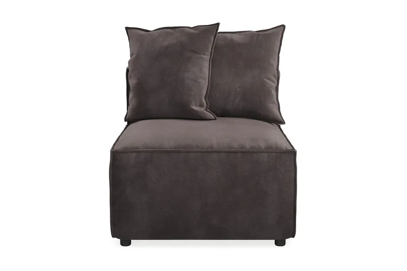 Cubo 1-sits Mittmodul i Sammet 80 cm bred - Mörkgrå - Möbler - Vardagsrum - Soffor - Modulsoffor - Mittmodul