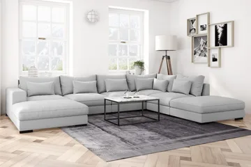 Dubai Mittmodul Extra Djup - Ljusgrå - Möbler - Vardagsrum - Soffor - Modulsoffor - Mittmodul
