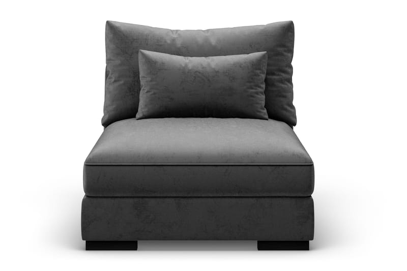 Dubai Mittmodul Sammet Extra Djup - Mörkgrå - Möbler - Vardagsrum - Soffor - Modulsoffor - Mittmodul