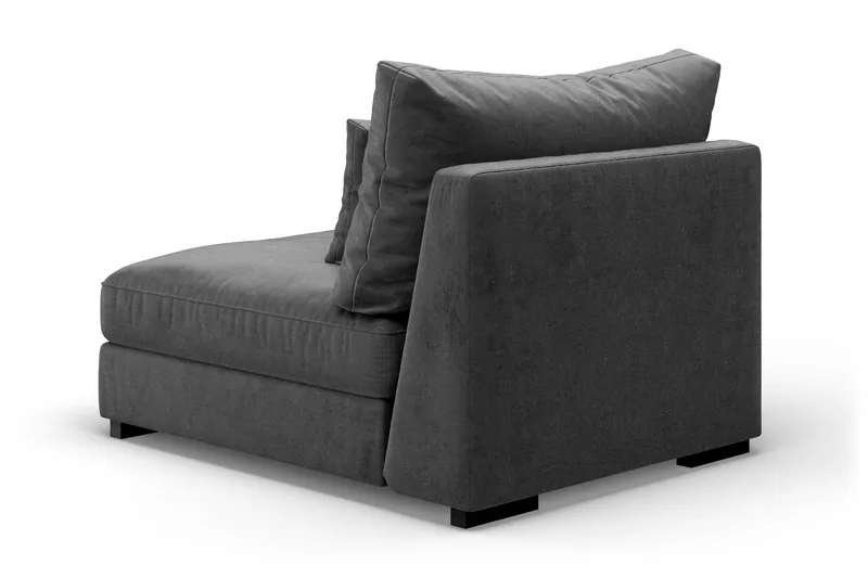 Dubai Mittmodul Sammet - Mörkgrå - Möbler - Vardagsrum - Soffor - Modulsoffor - Mittmodul