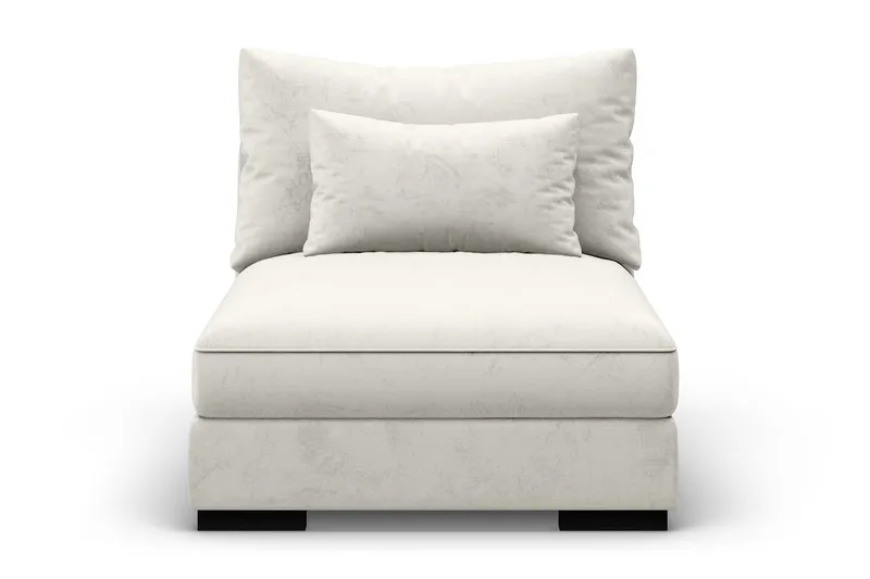 Dubai Mittmodul Sammet - Vit - Möbler - Vardagsrum - Soffor - Modulsoffor - Mittmodul