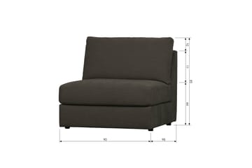 Kielstra Mittmodul - Antracit - Möbler - Vardagsrum - Soffor - Modulsoffor - Mittmodul