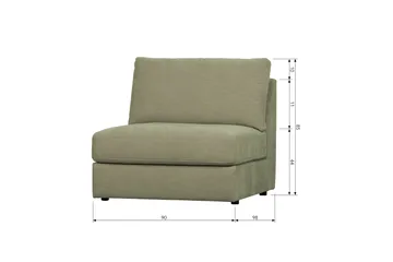 Kielstra Mittmodul - Grön - Möbler - Vardagsrum - Soffor - Modulsoffor - Mittmodul