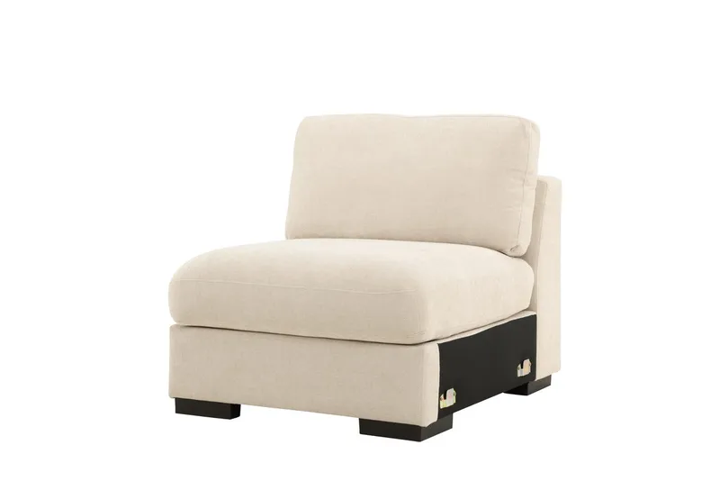 Mittmodul Salerno i Tyg - Beige - Möbler - Vardagsrum - Soffor - Modulsoffor - Mittmodul