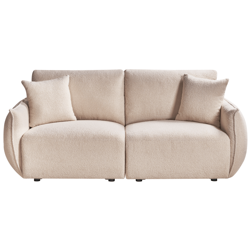 Modulsoffa 2-sits Mesnali - Beige - Möbler - Vardagsrum - Soffor - Modulsoffor - Komplett modulsoffa