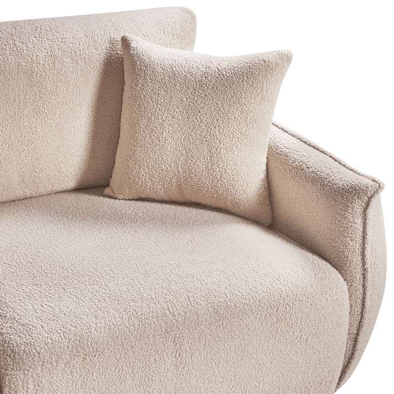 Modulsoffa 2-sits Mesnali - Beige - Möbler - Vardagsrum - Soffor - Modulsoffor - Komplett modulsoffa