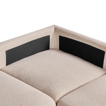 Modulsoffa 5-sits Mesnali Vänstervänd - Beige - Möbler - Vardagsrum - Soffor - Modulsoffor - Komplett modulsoffa