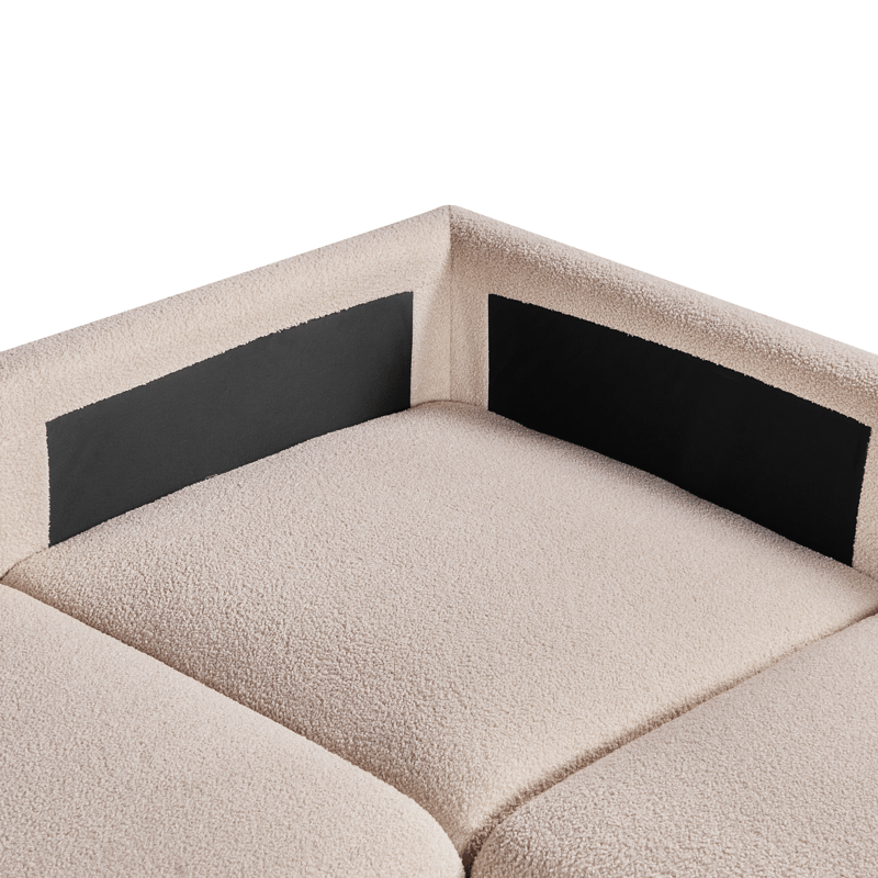 Modulsoffa 5-sits Mesnali Vänstervänd - Beige - Möbler - Vardagsrum - Soffor - Modulsoffor - Komplett modulsoffa
