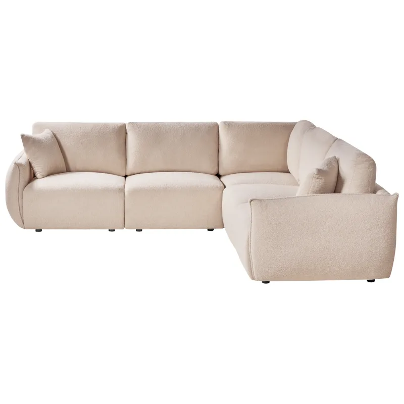 Modulsoffa 5-sits Mesnali Vänstervänd - Beige - Möbler - Vardagsrum - Soffor - Modulsoffor - Komplett modulsoffa